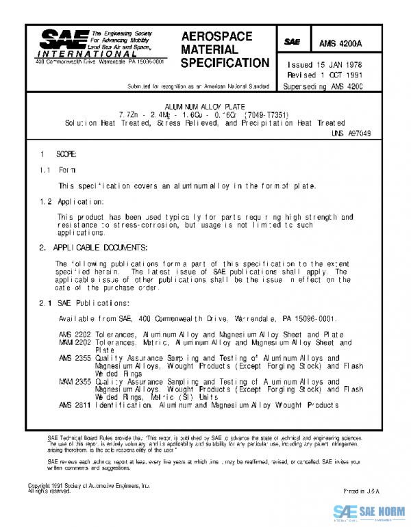 SAE AMS4200A PDF SAE AMS4200A PDF