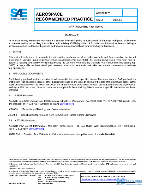 SAE ARP6991 PDF SAE ARP6991 PDF