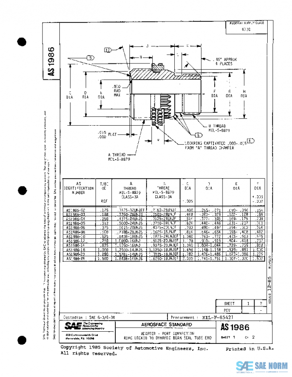 SAE AS1986 PDF SAE AS1986 PDF