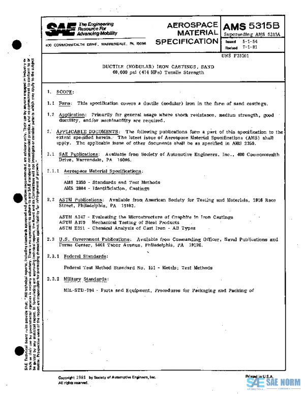 SAE AMS5315B PDF