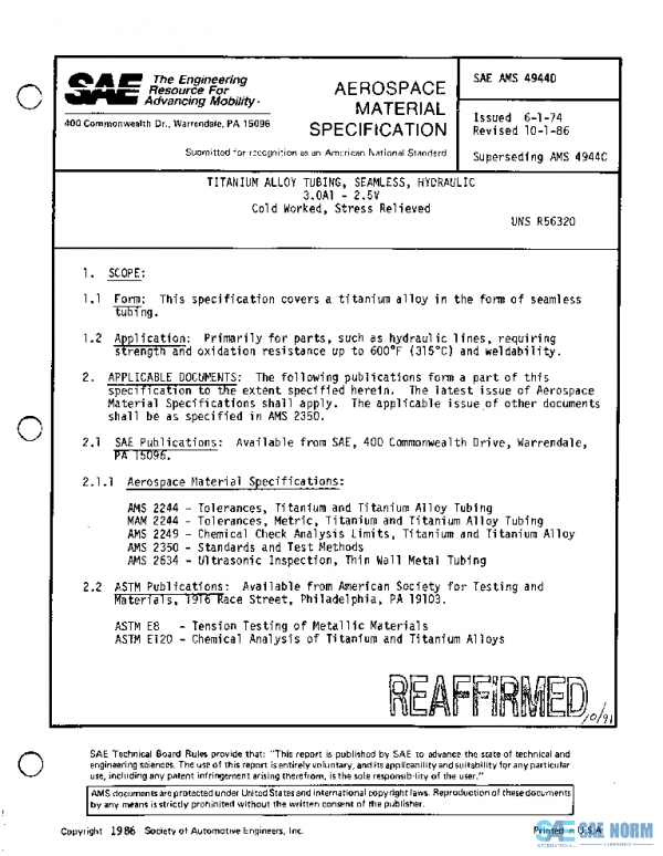 SAE AMS4944D PDF SAE AMS4944D PDF