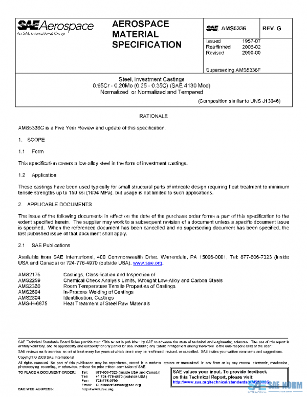 SAE AMS5336G PDF