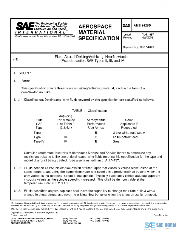 SAE AMS1428D PDF SAE AMS1428D PDF