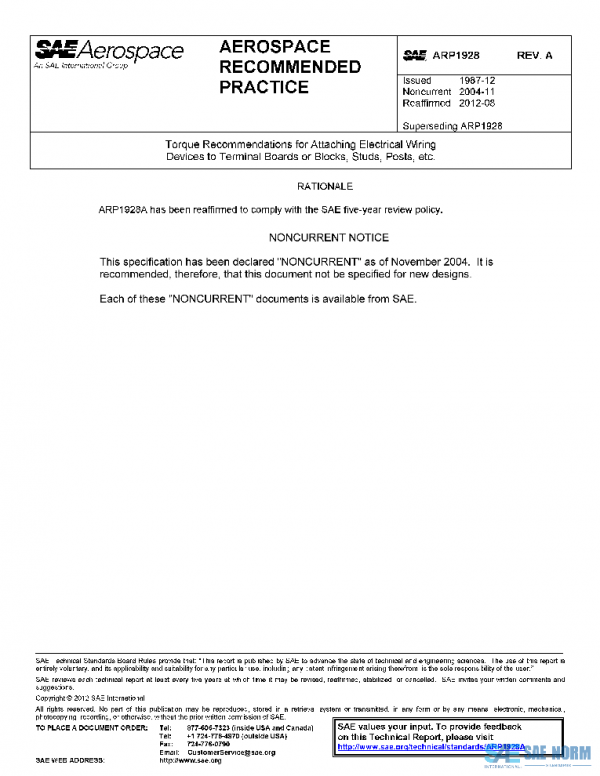 SAE ARP1928A PDF