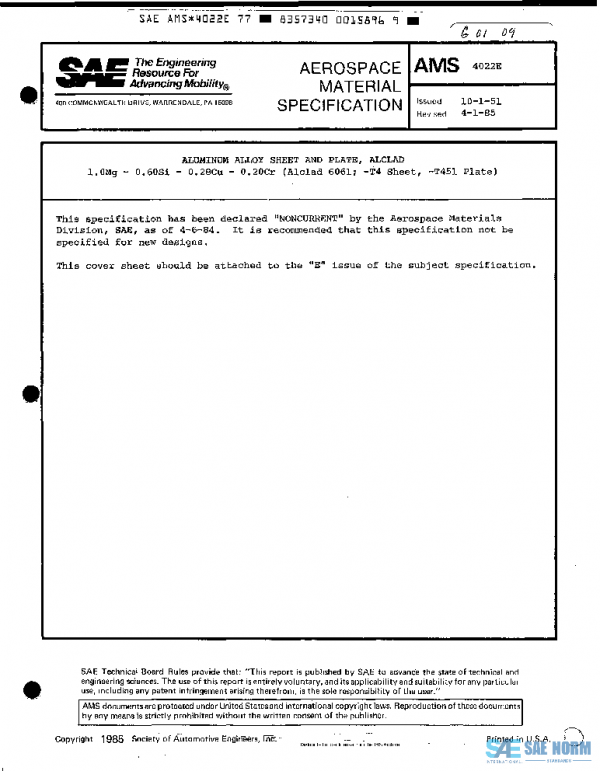 SAE AMS4022E PDF SAE AMS4022E PDF