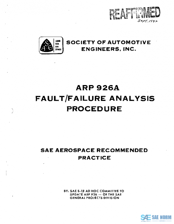 SAE ARP926A PDF SAE ARP926A PDF