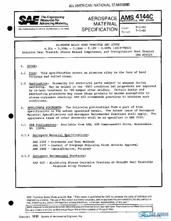 SAE AMS4144C PDF SAE AMS4144C PDF
