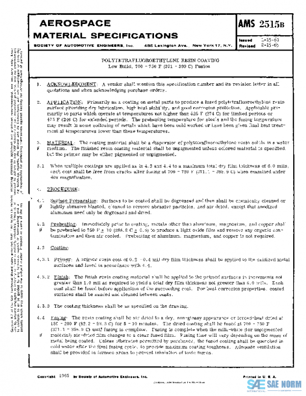 SAE AMS2515B PDF SAE AMS2515B PDF