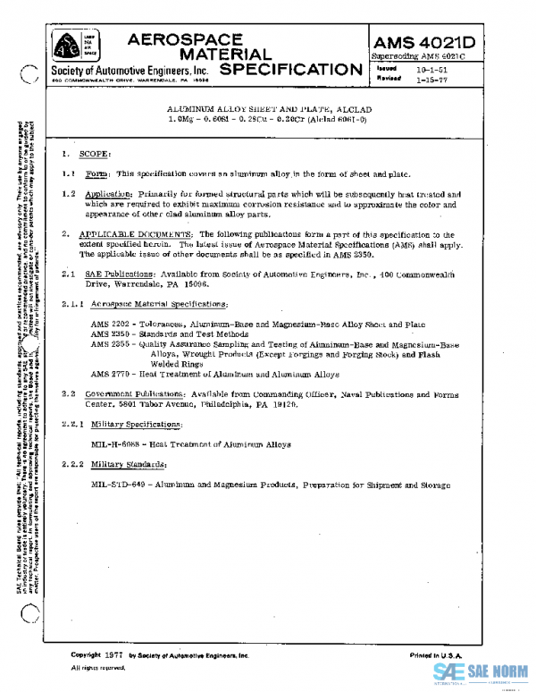 SAE AMS4021D PDF