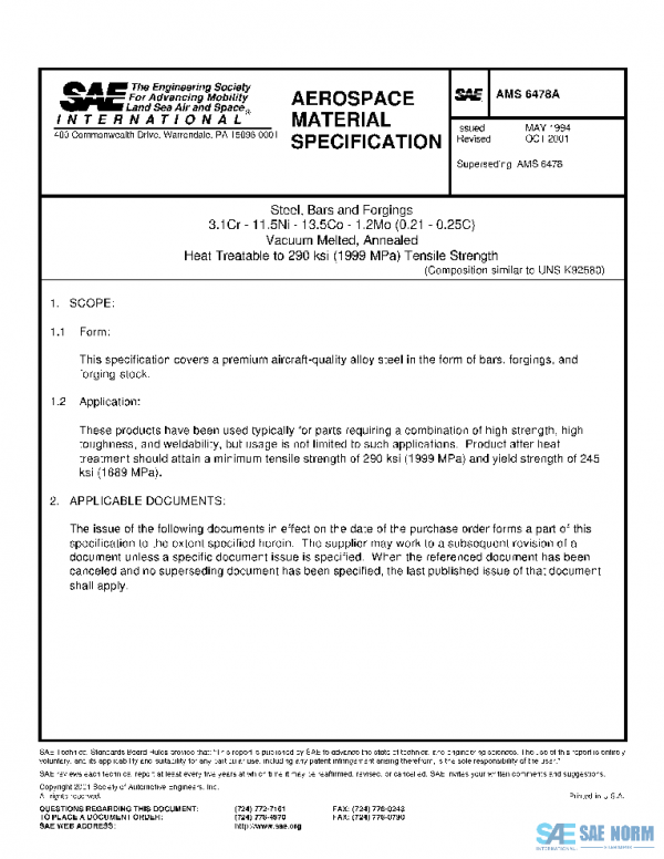 SAE AMS6478A PDF