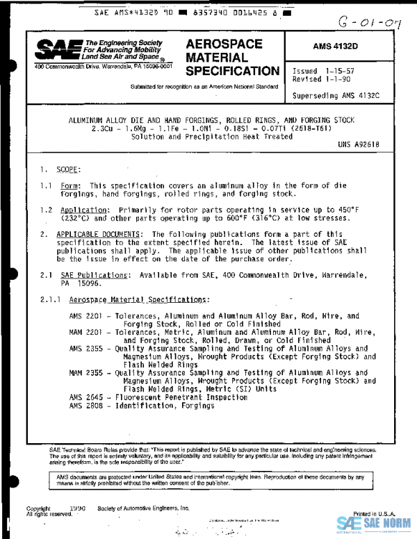 SAE AMS4132D PDF
