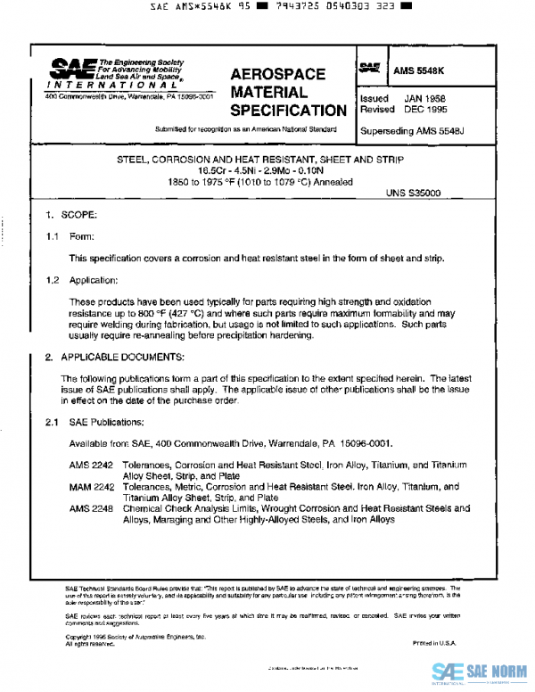 SAE AMS5548K PDF