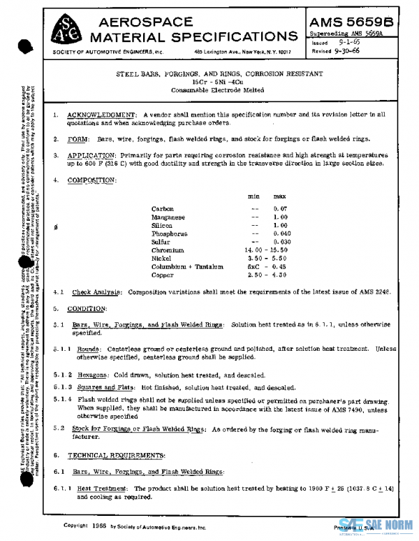 SAE AMS5659B PDF SAE AMS5659B PDF