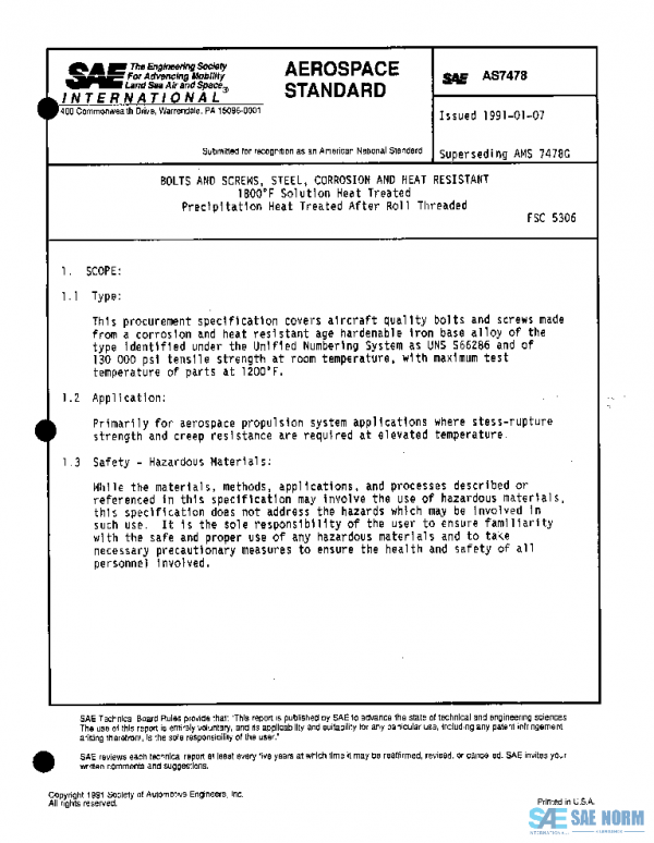 SAE AS7478 PDF