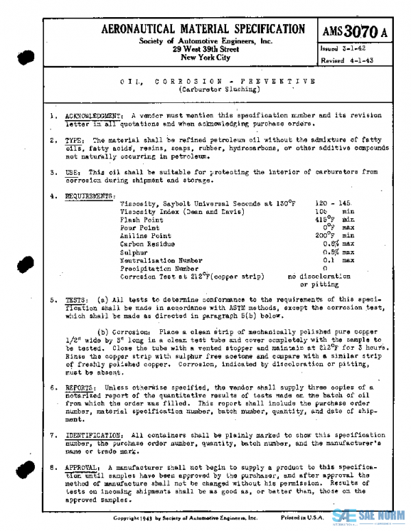 SAE AMS3070A PDF
