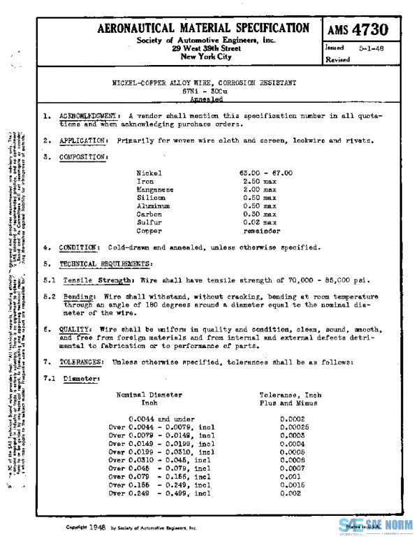 SAE AMS4730 PDF SAE AMS4730 PDF