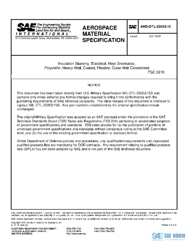 SAE AMSDTL23053/15 PDF
