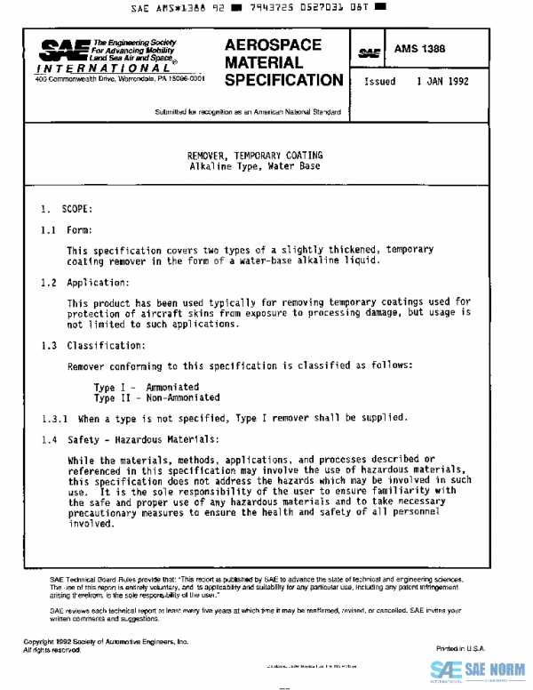 SAE AMS1388 PDF SAE AMS1388 PDF