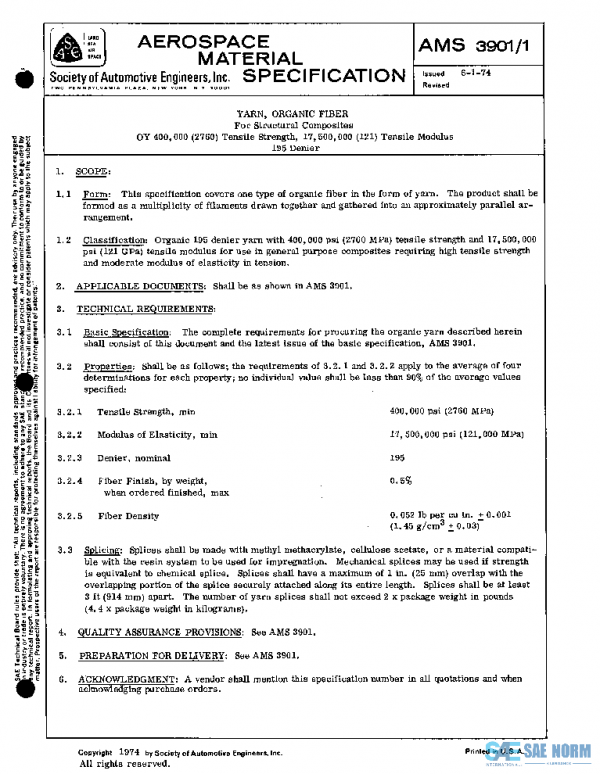 SAE AMS3901/1 PDF SAE AMS3901/1 PDF
