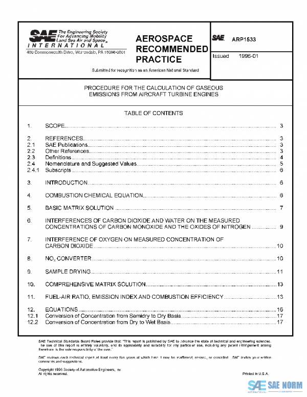 SAE ARP1533 PDF