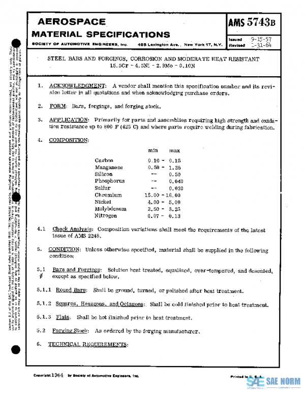SAE AMS5743B PDF SAE AMS5743B PDF
