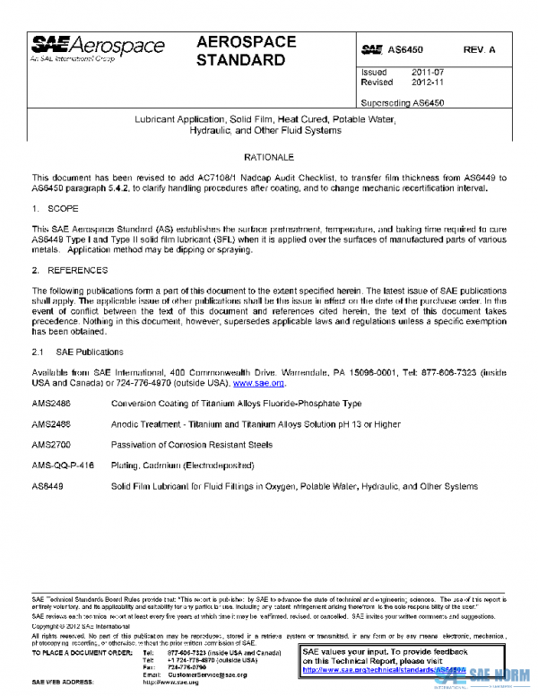 SAE AS6450A PDF SAE AS6450A PDF