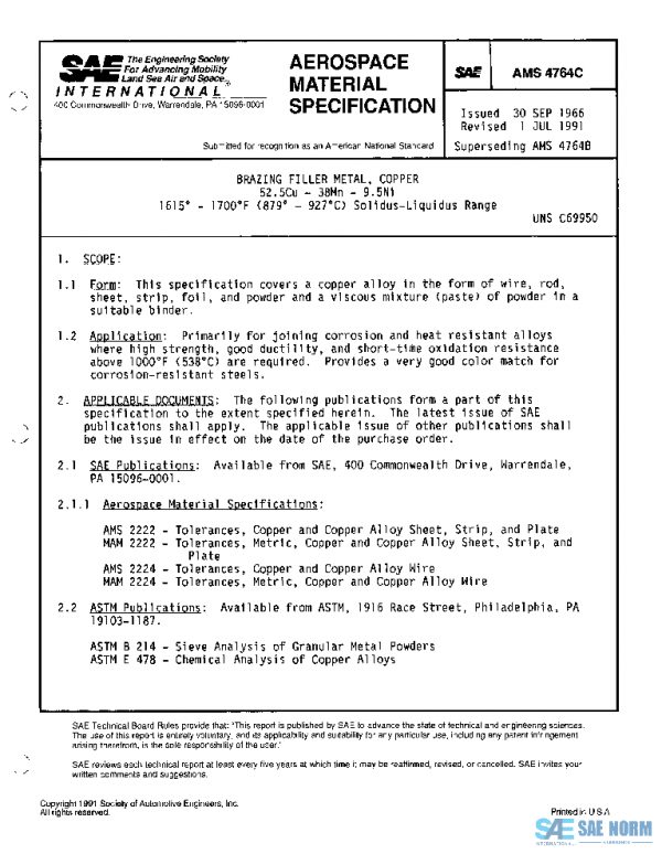 SAE AMS4764C PDF