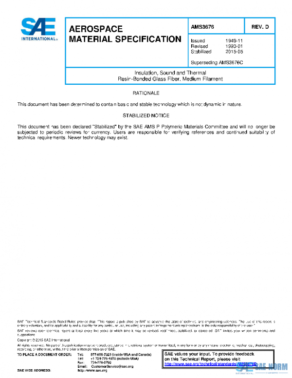 SAE AMS3676D PDF SAE AMS3676D PDF