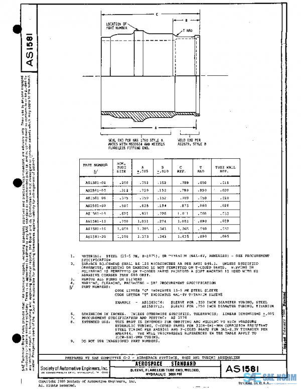 SAE AS1581 PDF