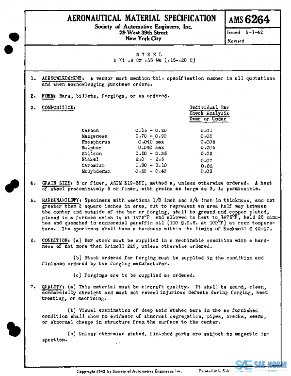 SAE AMS6264 PDF SAE AMS6264 PDF
