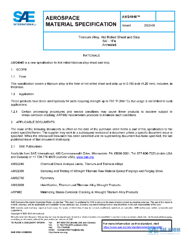SAE AMS4948 PDF SAE AMS4948 PDF