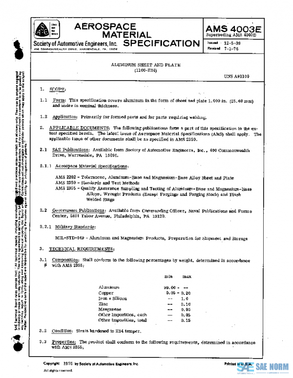 SAE AMS4003E PDF