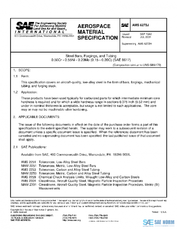 SAE AMS6272J PDF SAE AMS6272J PDF