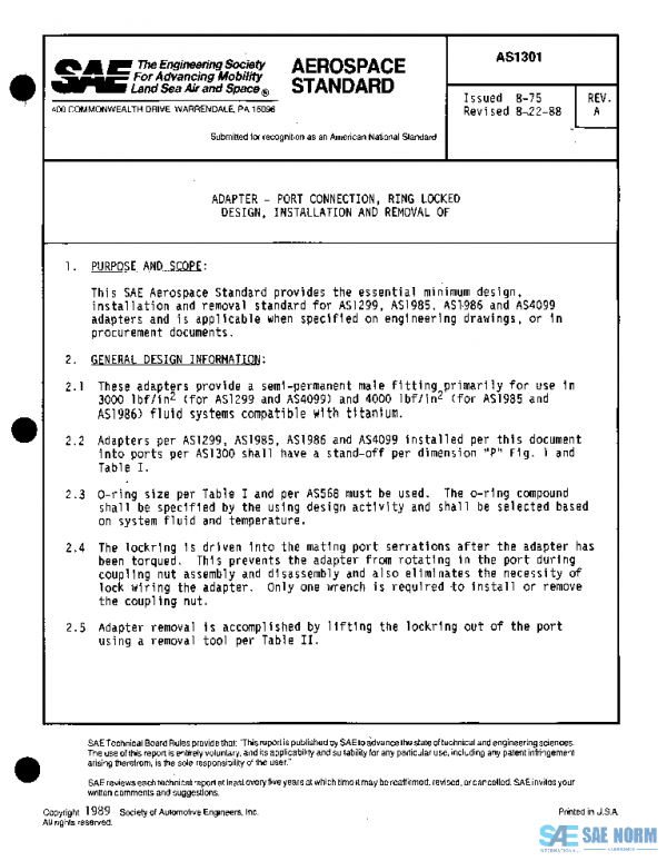 SAE AS1301A PDF SAE AS1301A PDF