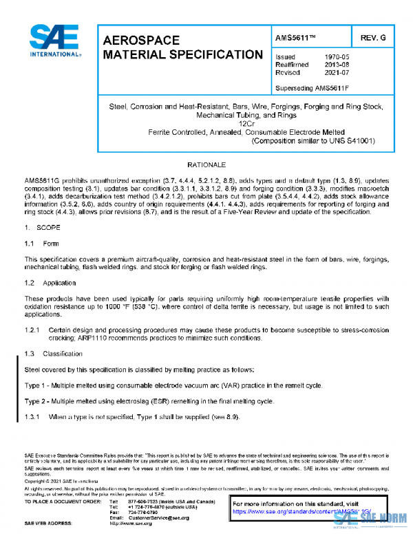 SAE AMS5611G PDF