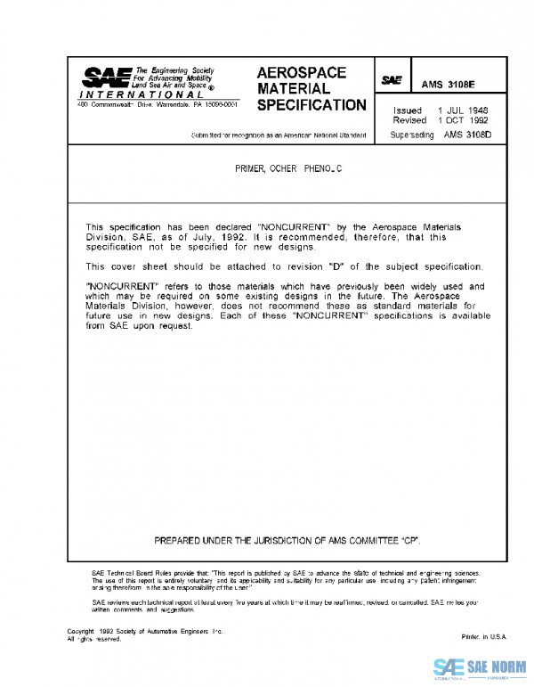 SAE AMS3108E PDF SAE AMS3108E PDF
