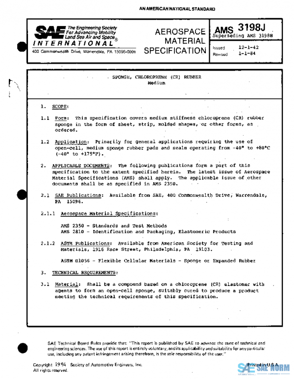 SAE AMS3198J PDF SAE AMS3198J PDF