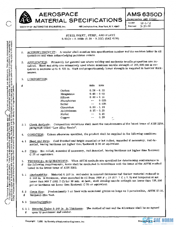 SAE AMS6350D PDF SAE AMS6350D PDF