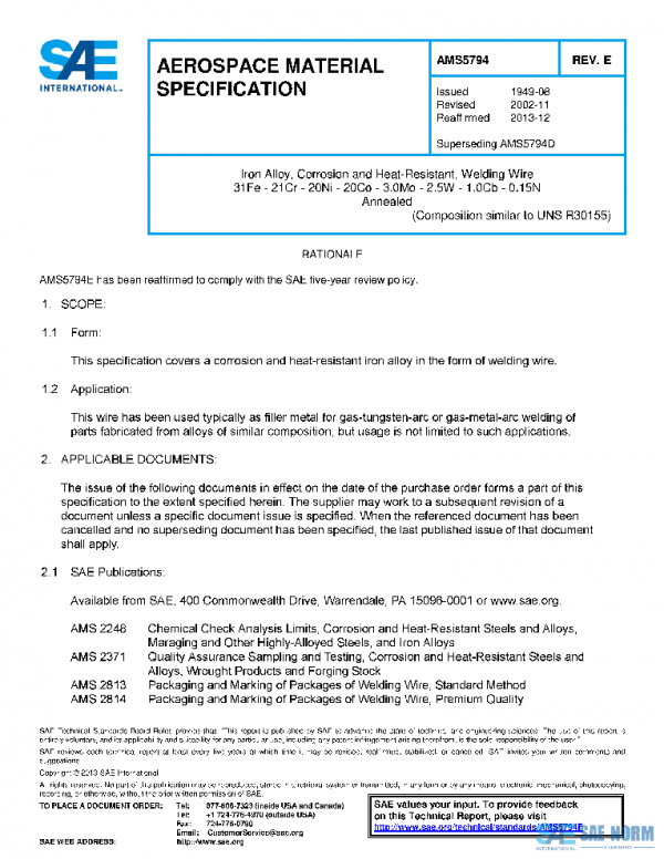 SAE AMS5794E PDF