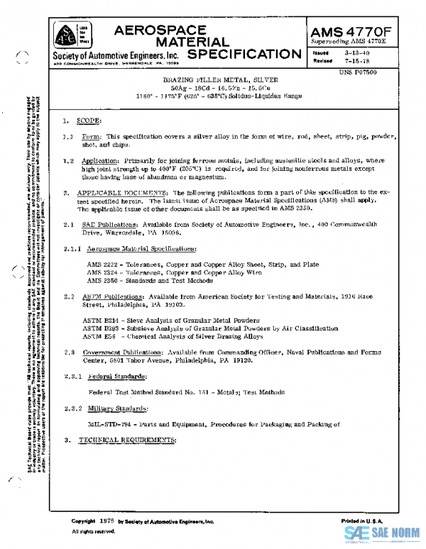 SAE AMS4770F PDF SAE AMS4770F PDF