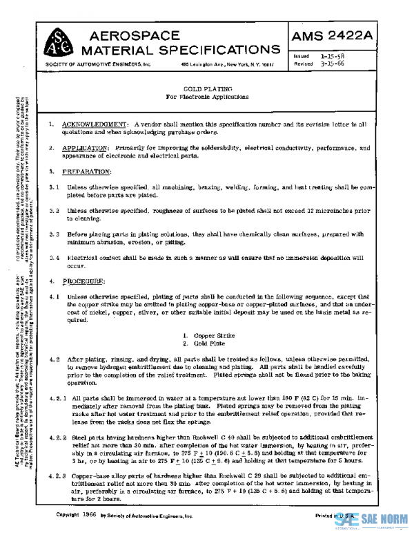 SAE AMS2422A PDF SAE AMS2422A PDF