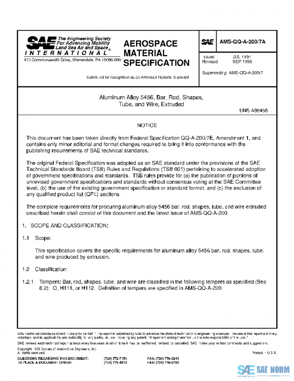 SAE AMSQQA200/7A PDF