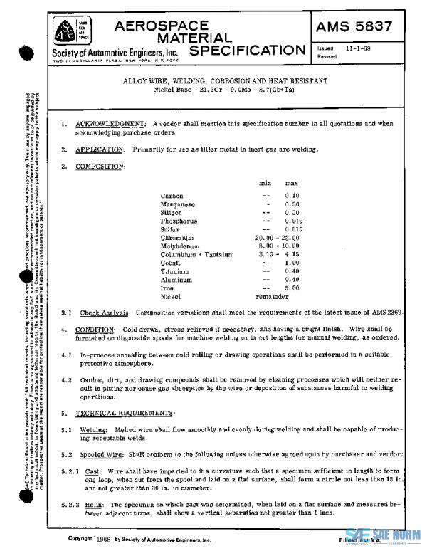SAE AMS5837 PDF SAE AMS5837 PDF