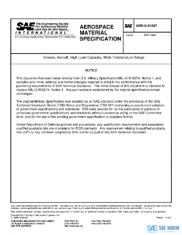 SAE AMSG81827 PDF