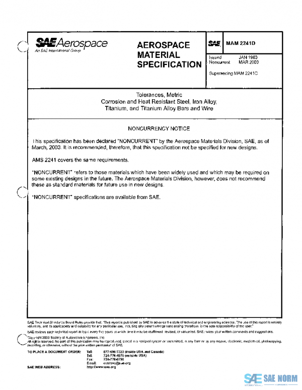 SAE MAM2241D PDF