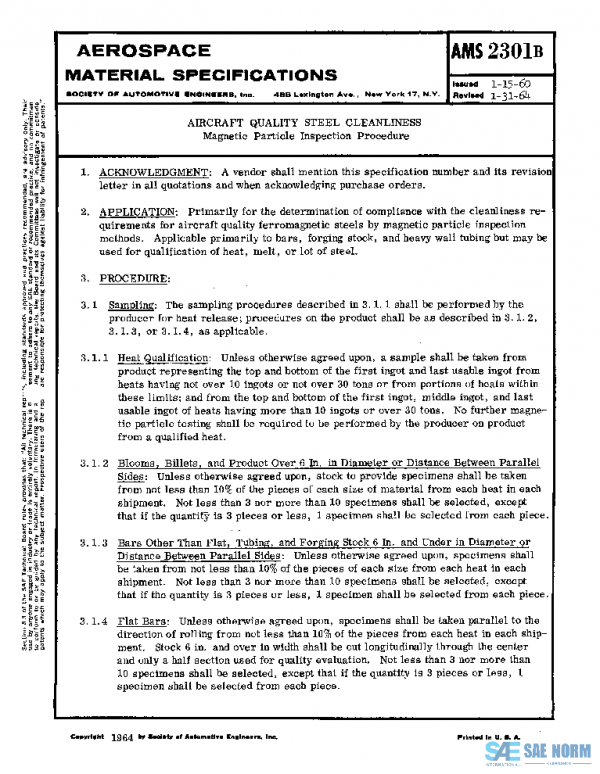 SAE AMS2301B PDF SAE AMS2301B PDF