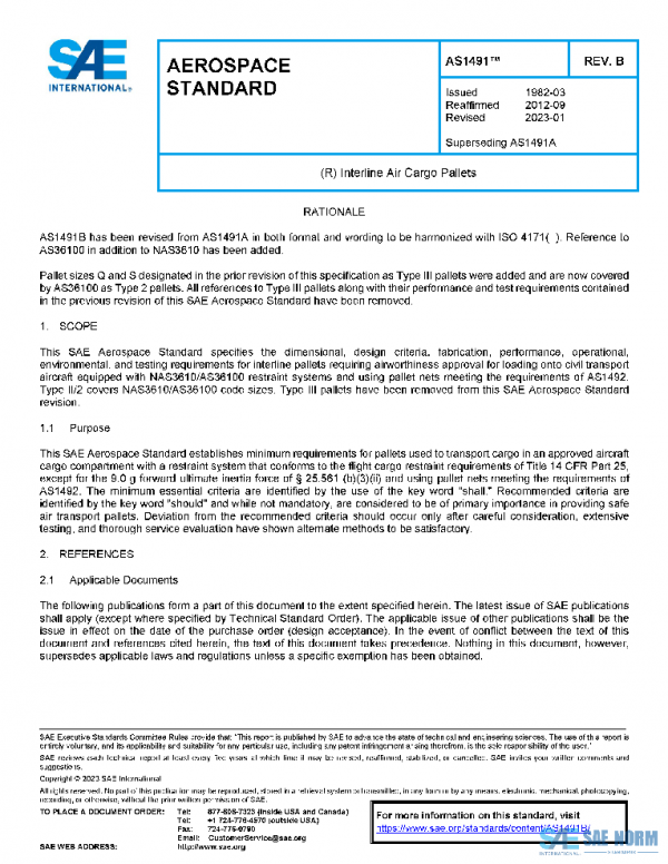 SAE AS1491B PDF SAE AS1491B PDF
