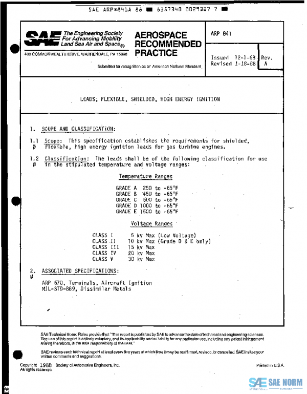 SAE ARP841A PDF SAE ARP841A PDF