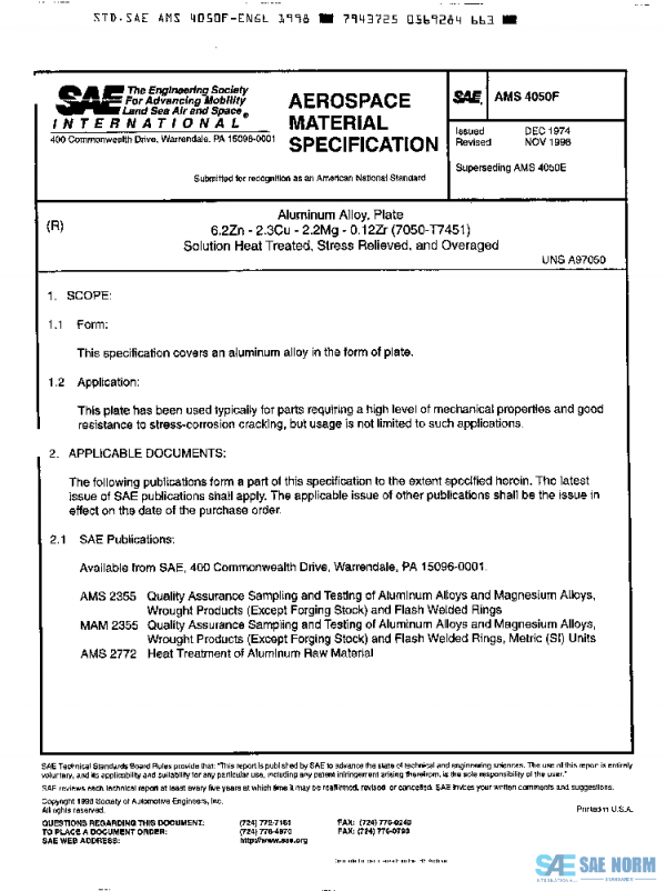 SAE AMS4050F PDF