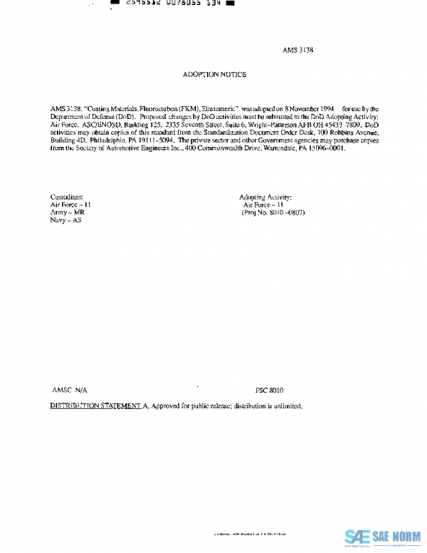 SAE AMS3138B PDF SAE AMS3138B PDF